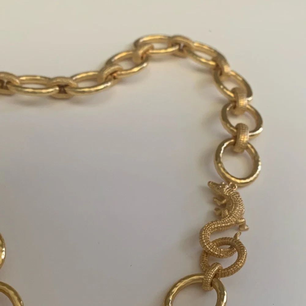 JULIE VOS  • RARE Alligator Link Statement Necklace